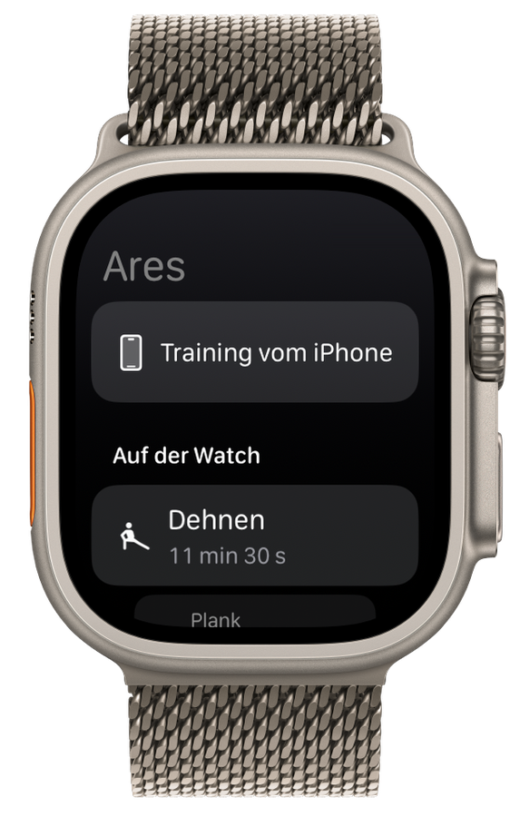 Trainings auf der Apple Watch in Ares