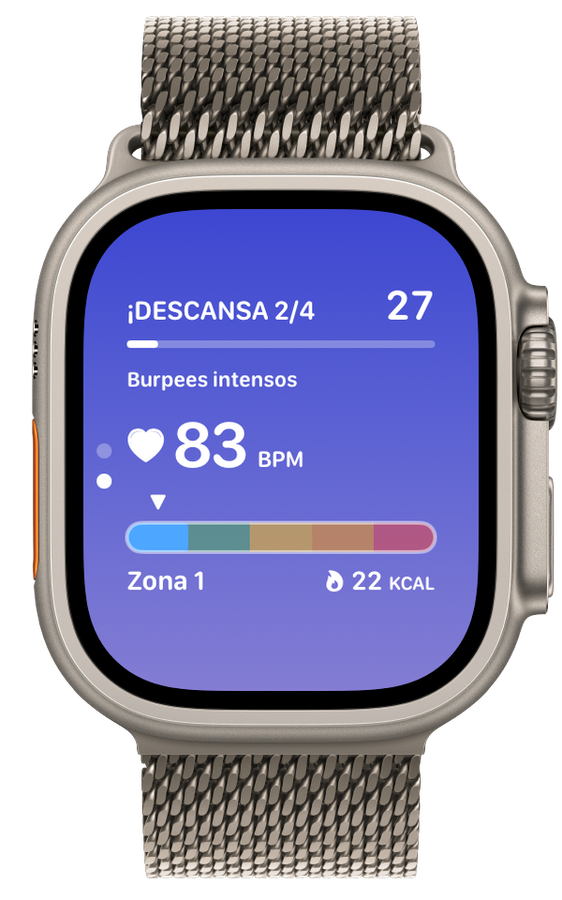 Ares en Apple Watch: descanso, frecuencia cardíaca, zona y calorías