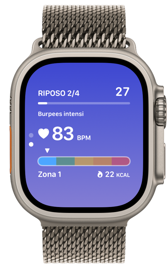 Ares su Apple Watch: pausa, frequenza cardiaca, zona e calorie