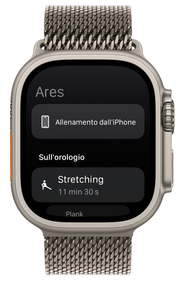 Allenamenti su Apple Watch in Ares