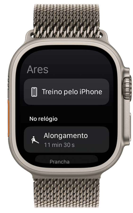 Treinos no Apple Watch no Ares